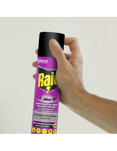 Uniwersalny spray na owady biegające i latające w aerozolu Raid 3x400 ml 5000204203035 6