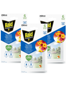 Mocna pułapka na muchy, naklejka na okno w kształcie bukietu kwiatów Raid Essentials 3x6 szt. 5000204305234