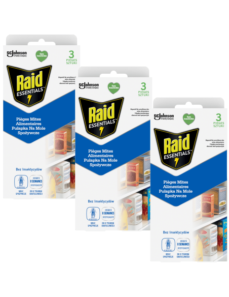 Feromonowa pułapka na mole spożywcze Raid Essentials 3x3 szt. 5905718981335