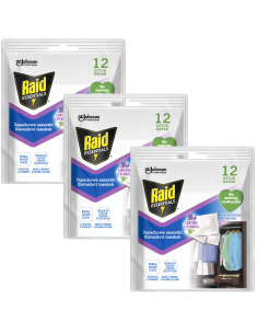 Lawendowe saszetki zapachowe do szafy, szuflady Raid 3x12 szt. 5000204090048