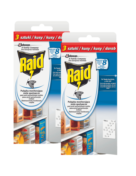 Skuteczna pułapka na mole spożywcze Raid 2x3 szt. 5905718981281