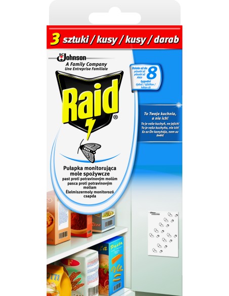 Pułapka monitorująca obecność moli spożywczych Raid  3x3 szt. 5905718981298 4