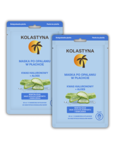 Kojąca maska w płachcie po opalaniu z aloesem i kwasem hialuronowym Kolastyna 2x20 ml 5900536355696