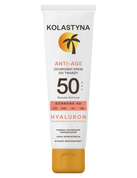Lekki ochronny krem do twarzy AntiAging SPF50 Kolastyna 2x50 ml 5900536355603 2