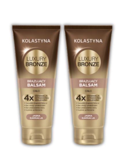 Nawilżający balsam brązujący do jasnej karnacji Kolastyna 2x200 ml 5900536331171