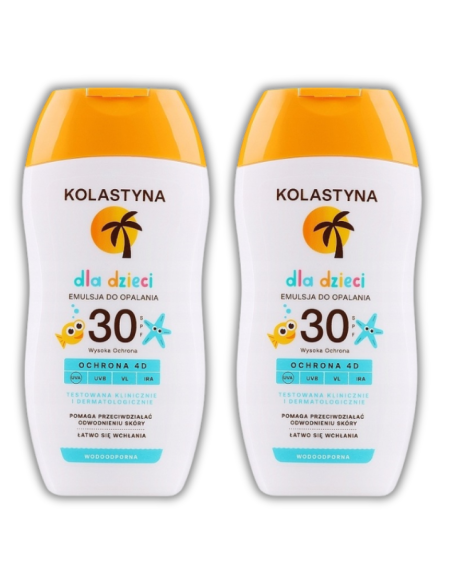 Lekka emulsja ochronna dla dzieci SPF 30 Kolastyna 2x125 ml 5900536357201