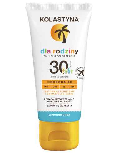 Wodoodporna emulsja do opalania dla całej rodziny SPF30 Kolastyna 2x250 ml 5900536355337 2