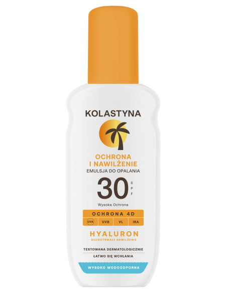 Wodoodporna emulsja do opalania w sprayu SPF30 Kolastyna 2x150 ml 5900536355559 4