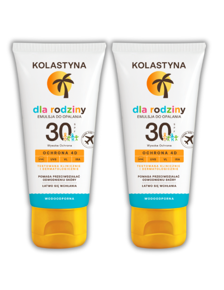Rodzinna emulsja do opalania  SPF30 Kolastyna 2x80 ml 5900536355733