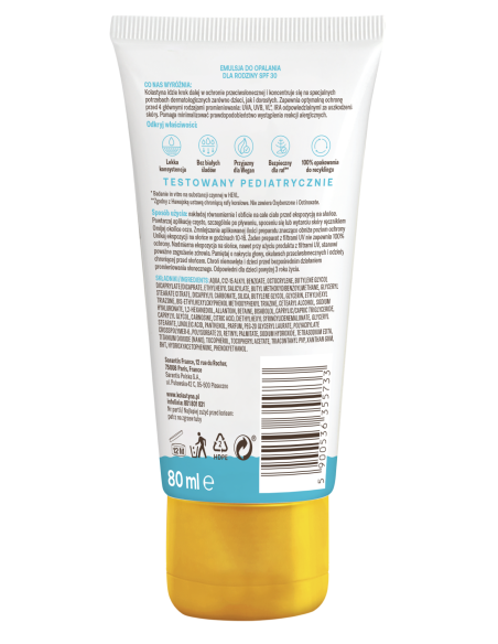 Rodzinna emulsja do opalania  SPF30 Kolastyna 2x80 ml 5900536355733 5