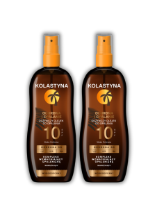 Ochronny olejek do opalania z witaminą E SPF10 Kolastyna 2x150 ml 5900536355429