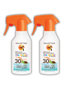 Wysoko wodoodporna emulsja dla dzieci w sprayu SPF30 Kolastyna 2x200 ml 5900536325415