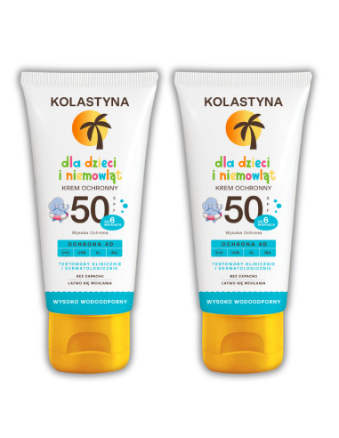 Ochronny krem na do opalania dla dzieci SPF50 Kolastyna 2x 75ml 5900536355412