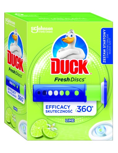 Żelowe krążki do toalety o zapachu limonkowym Duck Fresh Discs  3