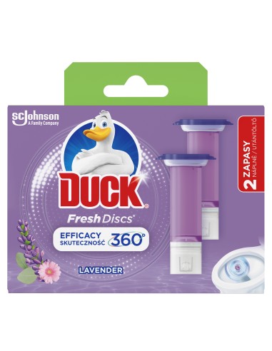 Zapas krążków do toalety o zapachu lawendowym Duck Fresh Discs 2x36ml 