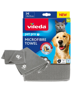 Ręcznik z mikrofibry dla psa i kota rozmiar M Vileda Pet Pro, 45x70 cm 4023103240247