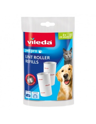 Wkłady do rolki do usuwania sierści, włosów i drobinek brudu Vileda Pet Pro, 2 szt. 8001940007922 2