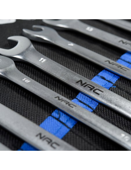 Duży zestaw kluczy płasko-oczkowych NAC 17 szt. 6-22 mm 5902490787605 6