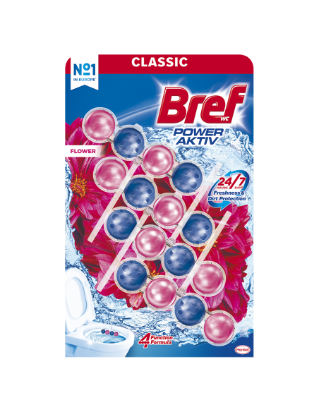 Kwiatowe kostki do toalety Bref Power Aktiv Quattros, 4x50g 9000101308860