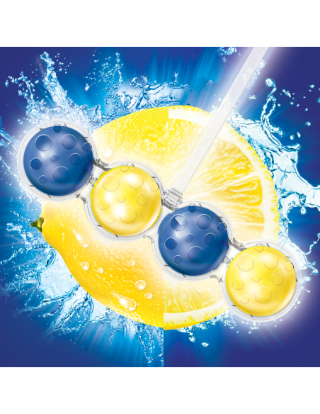 Zapachowe zawieszki do WC z efektem odświeżacza powietrza Bref Power Aktiv Lemon, 6x50g - Zawieszki i krążki do WC Zapachowe zawieszki do WC z efektem odświeżacza powietrza Bref Power Aktiv Lemon,  6x50g 9000101591965 4