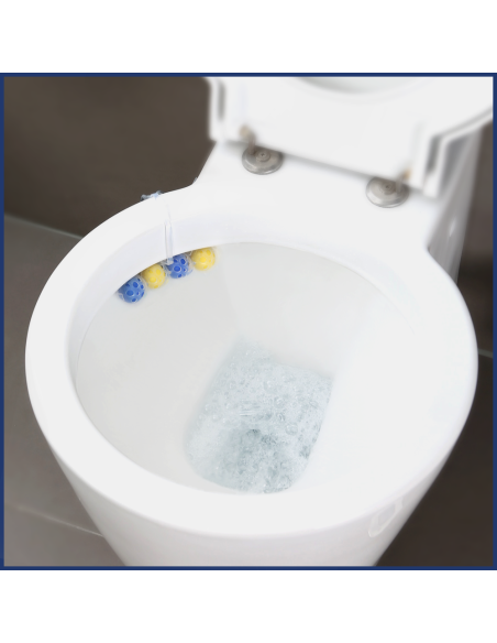 Zapachowe zawieszki do WC z efektem odświeżacza powietrza Bref Power Aktiv Lemon, 6x50g - Zawieszki i krążki do WC Zapachowe zawieszki do WC z efektem odświeżacza powietrza Bref Power Aktiv Lemon,  6x50g 9000101591965 8