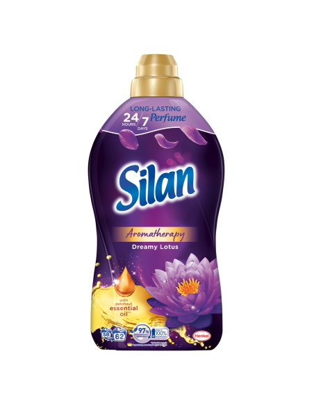 Intensywny płyn do płukania tkanin Silan Aromatherapy Dreamy Lotus 1364 ml, 62 prania - Płyny do płukania Intensywny płyn do płukania tkanin Silan Aromatherapy Dreamy Lotus 1364 ml, 62 prania 9000101582604