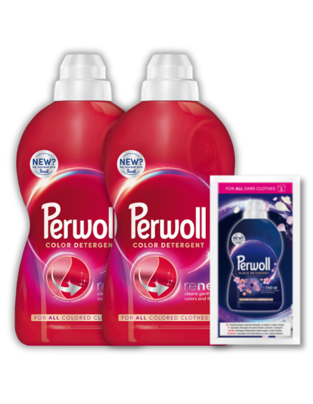 Zestaw 2 płynów do prania ubrań kolorowych Perwoll Renew Color 4L 80 prań + GRATIS 9000101810479
