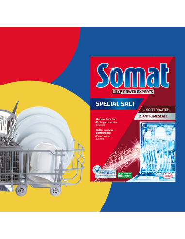 Duży zestaw Somat: sól do zmywarki 1,5 kg + nabłyszczacz 500 ml + środek czyszczący 250 ml + GRATIS 9000101369236 3