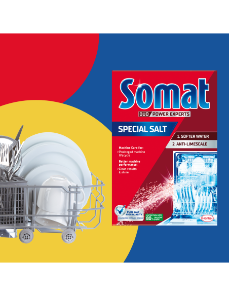 Duży zestaw Somat: sól do zmywarki 1,5 kg + nabłyszczacz 500 ml + środek czyszczący 250 ml + GRATIS - Środki do zmywania Duży zestaw Somat: sól do zmywarki 1,5 kg + nabłyszczacz 500 ml + środek czyszczący 250 ml + GRATIS 9000101369236 3