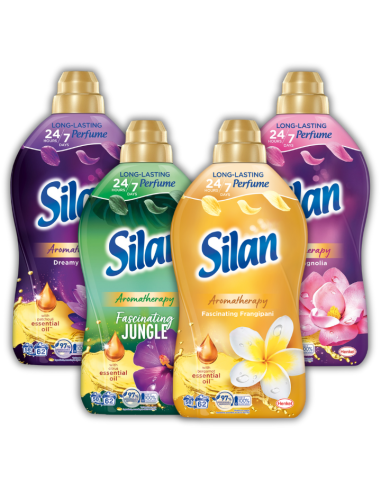 Płyn do płukania Silan Aromatherapy Lotus + Frangipani + Magnolia + Jungle 4x1364 ml 248 prań 9000101582604