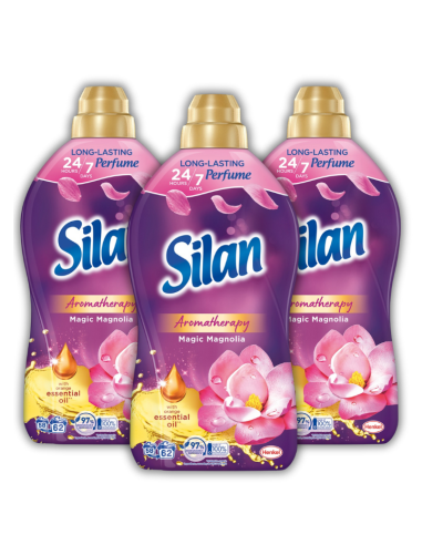 3x Zmiękczający płyn do płukania tkanin Silan Aromatherapy Magic Magnolia 3x 1364 ml 186 prań 9000101581478