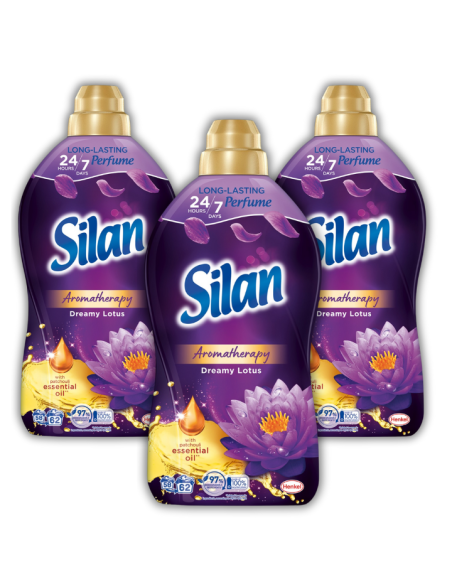 3x Płyn do płukania Silan Aromatherapy Dreamy Lotus 3x 1364 ml 186 prań 9000101582604