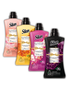 Kremowe płyny do płukania Silan Supreme Romance + Glamour + Elegance + Blossom 4x 1012 ml 184 prania 9000101579666