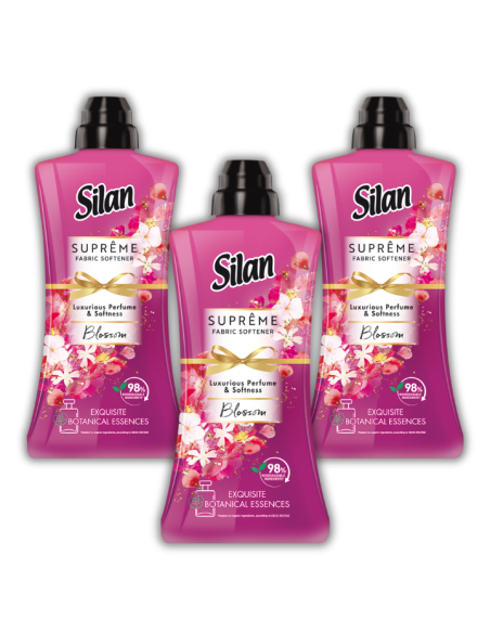 3x Delikatny płyn do płukania tkanin Silan Supreme Blossom 3x 1012 ml 138 prań 9000101579758