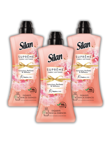 3x Delikatny koncentrat do tkanin Silan Supreme Romance 3x 1012 ml 138 prań - Płyny do płukania