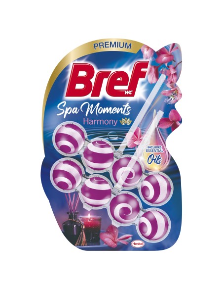 Zapachowe zawieszki do WC Bref Wellness Harmony + Serenity + Vitality 6x50g 9000101587524 4