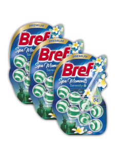Odświeżające zawieszki do toalety Bref Wellness Serenity 6x50g 9000101587968