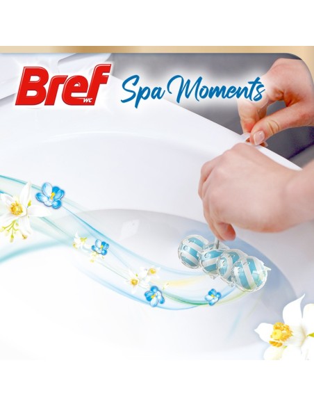 Odświeżające zawieszki do toalety Bref Wellness Serenity 6x50g - Zawieszki i krążki do WC Odświeżające zawieszki do toalety Bref Wellness Serenity 6x50g 9000101587968 2