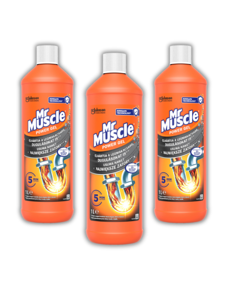 3x Mr Muscle® Power Gel do udrażniania rur 1000 ml 4000290968338