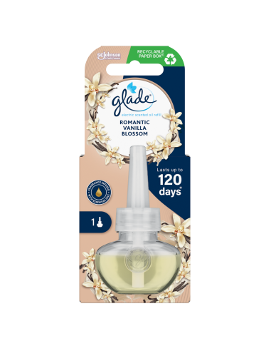 Wkład do elektrycznego odświeżacza powietrza Glade Romantic Vanilla Blossom 20ml 5000204348484