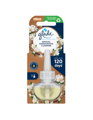 Wkład do odświeżacza powietrza jaśmin i drzewo sandałowe Glade Electric scented oil,  20 ml 5000204348477