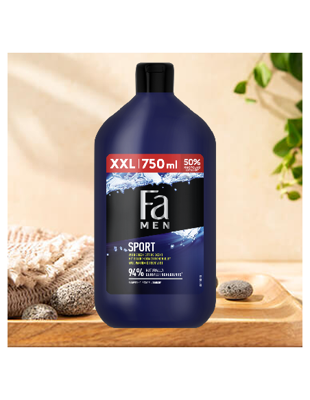 Cytrusowy żel pod prysznic dla mężczyzn Fa Men Sport 750 ml 5201143728942 2