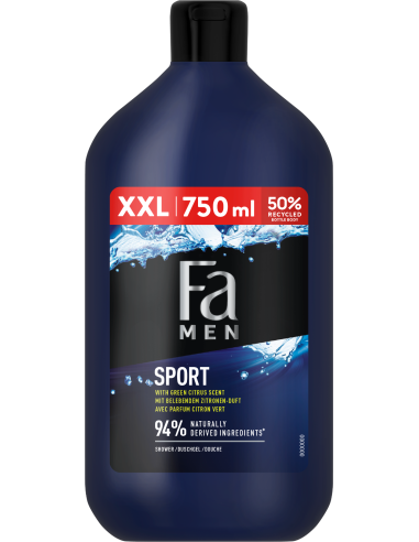 Zestaw żeli pod prysznic Fa Men 2x750 ml (Sport + Energy Boost) + Passion Fruit 400 ml 9000101609394 2