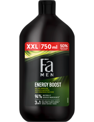 Zestaw żeli pod prysznic Fa Men 2x750 ml (Sport + Energy Boost) + Passion Fruit 400 ml 9000101609394 4