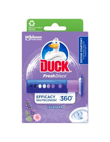 Lawendowe krążki żelowe do WC Duck Fresh Discs Zestaw startowy + Zapas 5000204996319 6