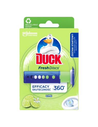 Limonkowe krążki żelowe do WC Duck Fresh Discs Zestaw startowy + Zapas 5000204608618 4