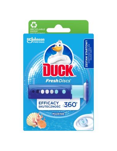 Żelowe krążki do WC o zapachu morskim Duck Fresh Discs Zestaw startowy + Zapas 5000204608588 4