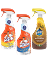 Zestaw płynów do czyszczenia i dezynfekcji Mr Muscle kuchnia + łazienka + Pronto Wood Cleaner