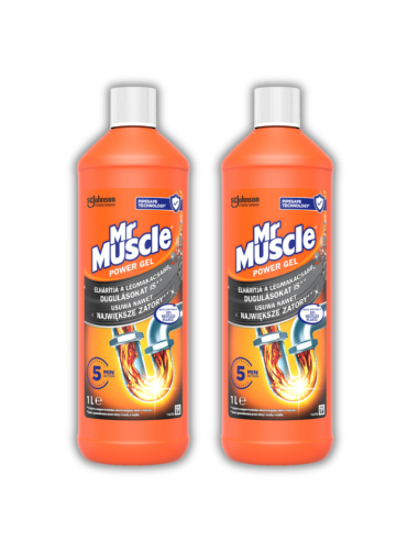 Skuteczny żel do udrażniania rur Mr Muscle® Power Gel do udrażniania rur, 2x1000 ml 4000290968338