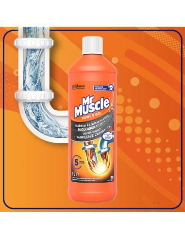 Skuteczny żel do udrażniania rur Mr Muscle® Power Gel do udrażniania rur, 2x1000 ml 4000290968338 5